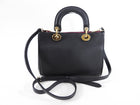 Christian Dior Black Mini Diorissimo Leather Two-Way Bag