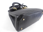 Christian Dior Black Mini Diorissimo Leather Two-Way Bag