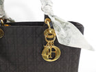 Christian Dior Vintage Lady Dior Brown Nylon Bag