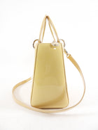 Christian Dior Lady Dior Medium Beige Cannage Patent Leather Bag