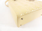 Christian Dior Lady Dior Medium Beige Cannage Patent Leather Bag