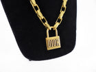 Dior Lucky Locket Gold-Tone Brass Chain Choker Necklace