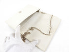 Dior Lady Dior Ivory Leather Floral Pouch Wallet on Chain