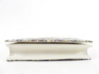 Dior Lady Dior Ivory Leather Floral Pouch Wallet on Chain