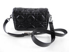 Christian Dior Black Leather Cannage Diorcamp Messenger Crossbody Bag