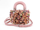 Dior Mini Lady Dior Quartz Pink Sequin Embellished Limited Edition Bag