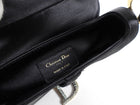 Christian Dior Black Satin Crystal Embellished Mini Saddle Bag