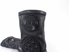 Christian Dior Black Stretch Nappa CD Quilted Moto Boots - 34.5