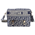 Christian Dior Navy Oblique Diorcamp Monogram Canvas Messenger Bag