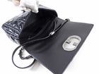 Christian Dior Black Patent Leather Caro Medium Cannage Flap Bag