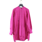 Christian Dior Fuchsia Raw Silk Long Tunic Top Shirt - FR40 / 8