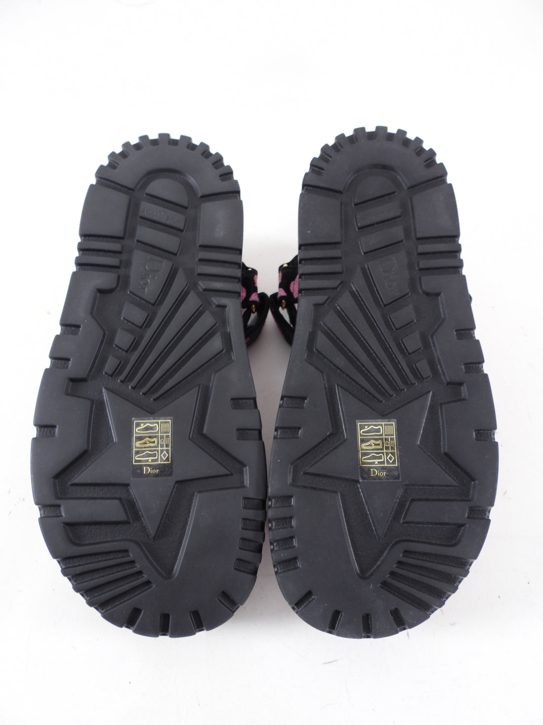 Christian Dior Pink Velvet Embroidered D Wave Sandals - 39