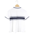 Christian Dior White and Navy Logo Polo Tee - S