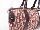 Christian Dior Burgundy Oblique Logo Boston Bag