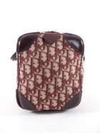 Christian Dior Burgundy Oblique Logo Boston Bag