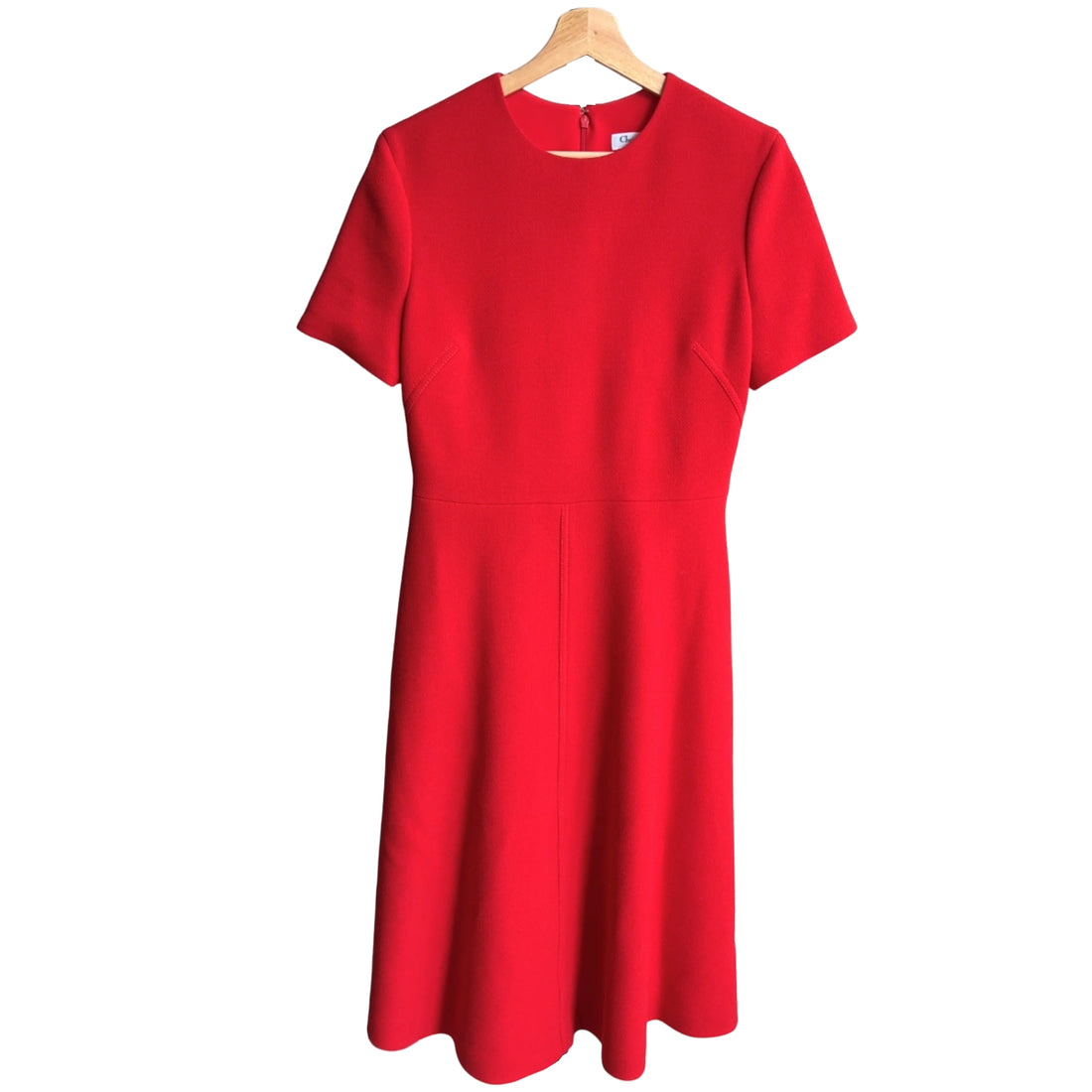 Christian Dior Red Wool Short Sleeve Dress FR40 8