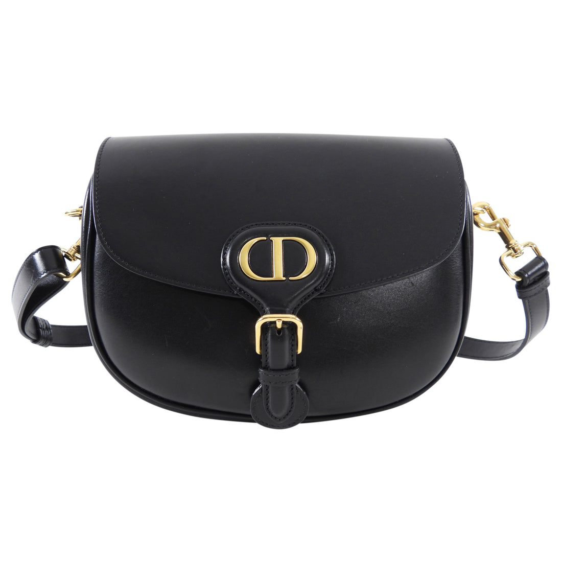 Dior Black Box Calf Leather Medium Bobby Crossbody Bag