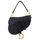 Dior Black Leather Medium Saddle Bag