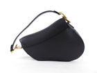 Dior Black Leather Medium Saddle Bag