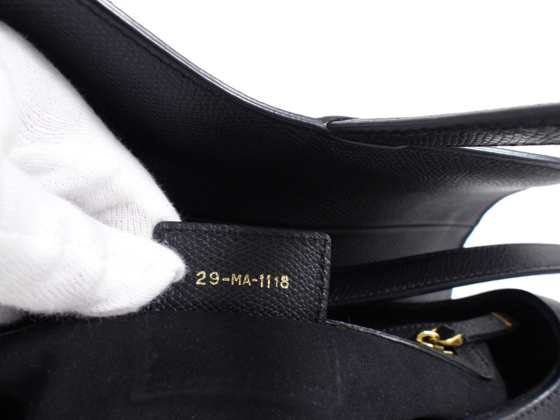 Dior Black Leather Medium Saddle Bag