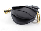 Dior Black Leather Medium Saddle Bag