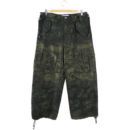 Christian Dior Dark Green Ombre Jacquard Safari Cargo Pant - M/L