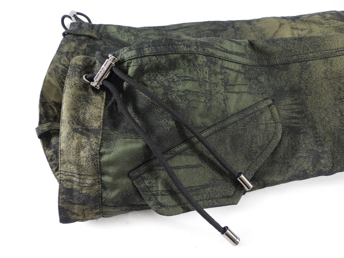 Christian Dior Dark Green Ombre Jacquard Safari Cargo Pant - M/L