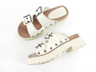 Christian Dior Diorquake Ivory Leather Clog Sandals - 37