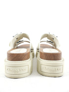 Christian Dior Diorquake Ivory Leather Clog Sandals - 37