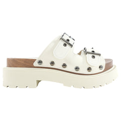 Christian Dior Diorquake Ivory Leather Clog Sandals - 37 – I MISS