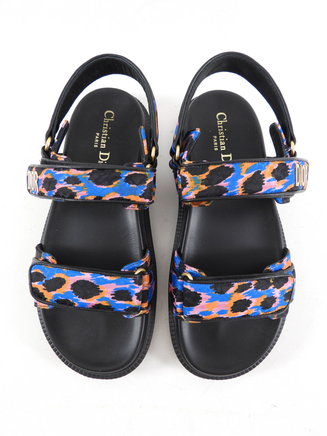 Dior Dioract Multi Colour Pattern Sandals - 39.5