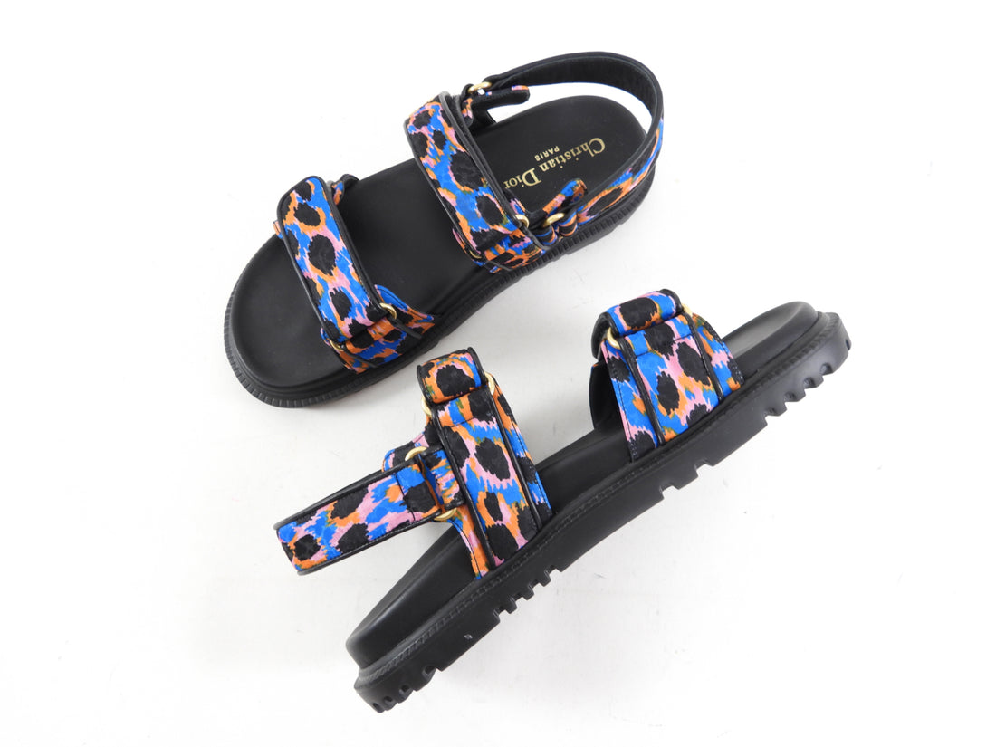 Dior Dioract Multi Colour Pattern Sandals - 39.5