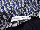 Christian Dior Navy Oblique Silk Logo Shorts - FR36 / 4