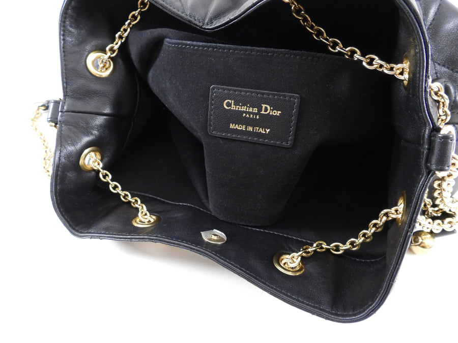 Christian Dior Large Ammi Suple Macrocannage Drawstring Bag