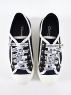 Dior Walkndior Black and White Logo Low Top Sneakers - 35.5