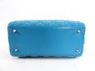 Dior Lady Dior Turquoise Leather Medium Canage Quilt Bag