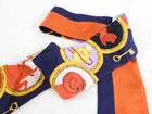 Dior Astrologie Navy and Orange Silk Twilly Scarf