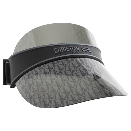 Christian Dior Black and Grey Mirrored Oblique Club Visor