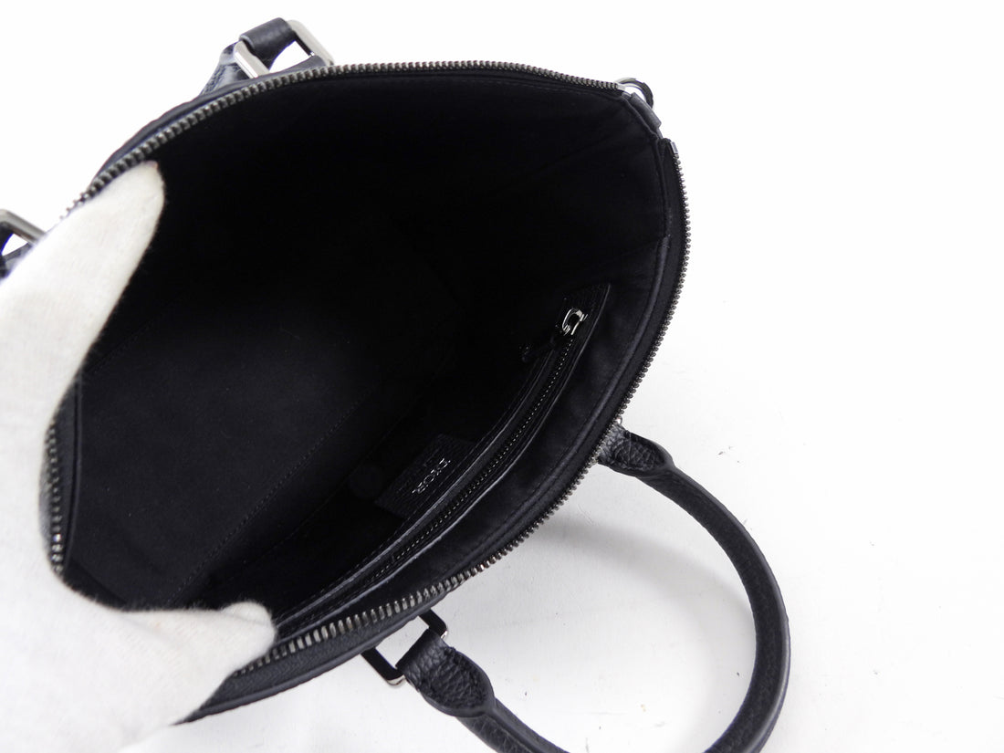 Christian Dior Black Gravity Leather Weekender 25 Bag