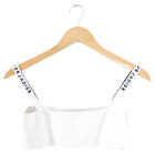 Christian Dior White Knit Crop Bandeau Tank Top - M