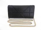 Dior Diorama Black Leather Quilt Wallet on Chain