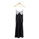 Dodo Bar Or Black Silk Satin and Crystal Dress - IT42 / USA 6
