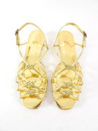 Doen Gold Metallic Corsican Knot Sandals - 37