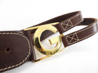 Dolce & Gabbana Vintage Brown Leather Logo Belt - 32-33