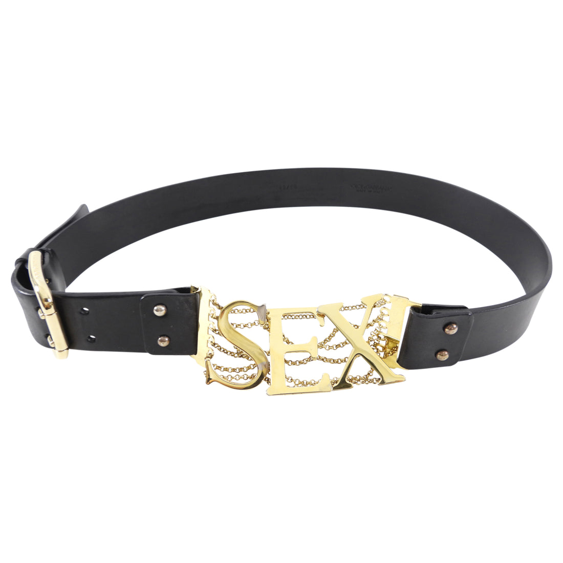 Dolce & Gabbana Spring 2003 Vintage S- E- X-  Logo Belt - 90cm / 42