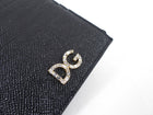 Dolce & Gabbana Black Leather Zip Card Holder Wallet