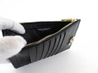 Dolce & Gabbana Black Leather Zip Card Holder Wallet