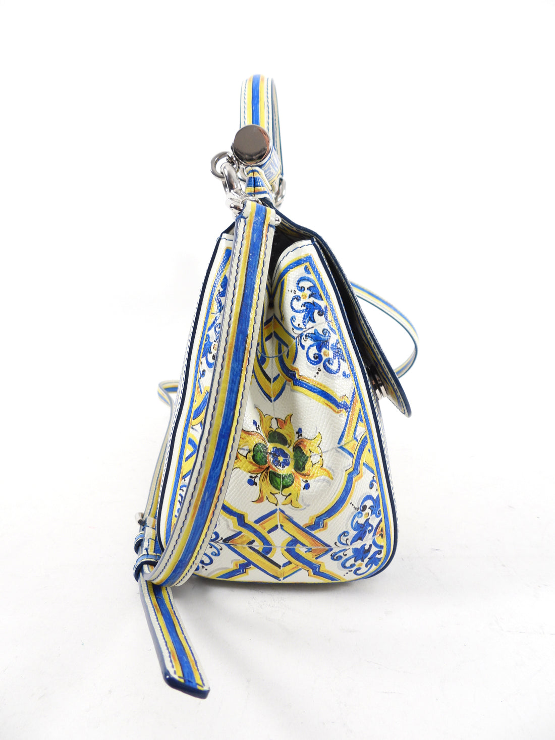 Sac Dolce & Gabbana modèle Lily en cuir brun et multicolore, année 2008 Sac Dolce & Gabbana modèle Lily en cuir brun et multicolore, année 2008