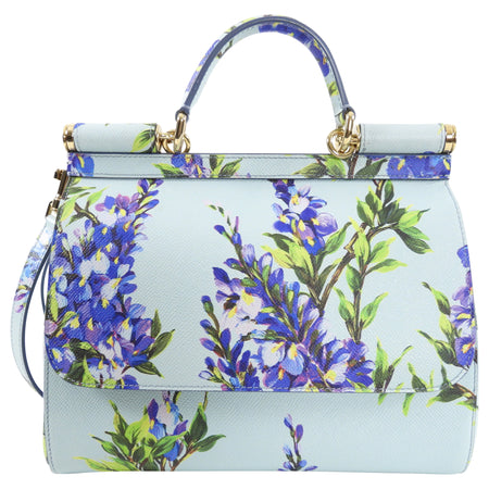 Dolce & Gabbana Miss Sicily Purple and Turquoise Floral Bag