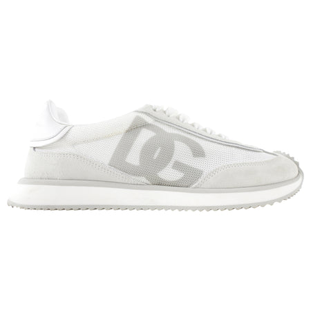 Dolce & Gabbana White Logo Mesh Sneakers - 39